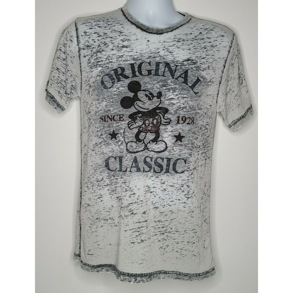 DISNEY Disneyland Classic Original‎ Mickey Mouse Gray Heather T-Shirt Top Small